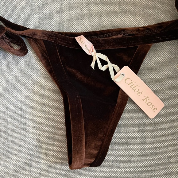 Chloe Rose Stargazer Velvet String Bikini Bottoms - Picture 3 of 4